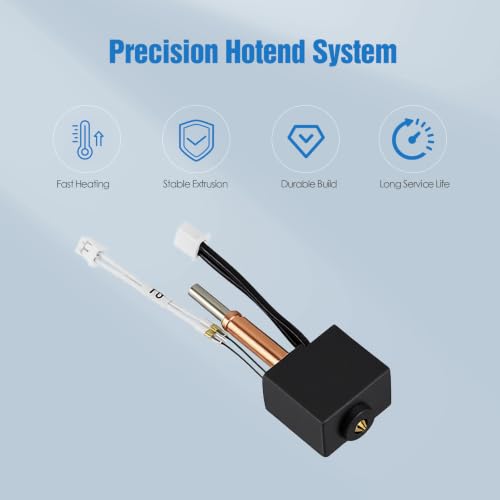 2-Pack Hotend Kit for Anycubic Kobra 3, Kobra 3 Combo, Kobra 3 V2 & Kobra 3 V2 Combo, 0.4mm Brass Nozzle Replacement, 3D Printer Accessories - color: Kobra 3 Hotend Kit (Brass Nozzle)