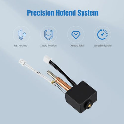 2-Pack Hotend Kit for Anycubic Kobra 3, Kobra 3 Combo, Kobra 3 V2 & Kobra 3 V2 Combo, 0.4mm Brass Nozzle Replacement, 3D Printer Accessories - color: Kobra 3 Hotend Kit (Brass Nozzle)