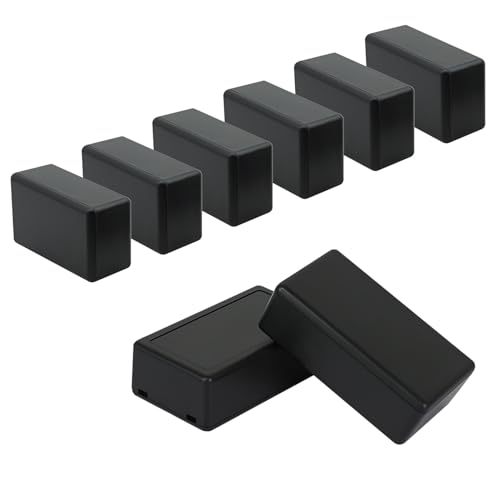 Project Box 8 Pieces Electrical Box Small Junction Box ABS Plastic Enclosure Power Electronic Case Black 2.4" x 1.4" x 1"(61 x 36 x 25mm) - color: Black, size: 2.4" x 1.4" x 1.0"