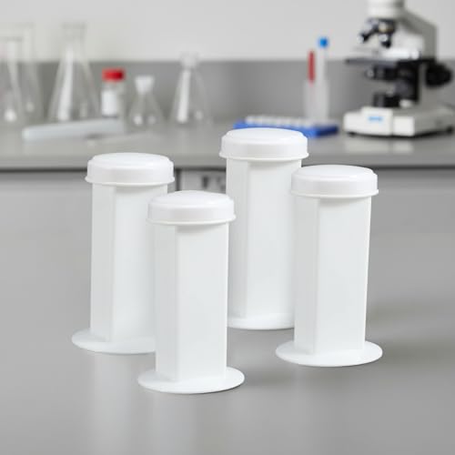 LemonRoad 4 Pack Coplin Staining Jar, Set with Lid, White