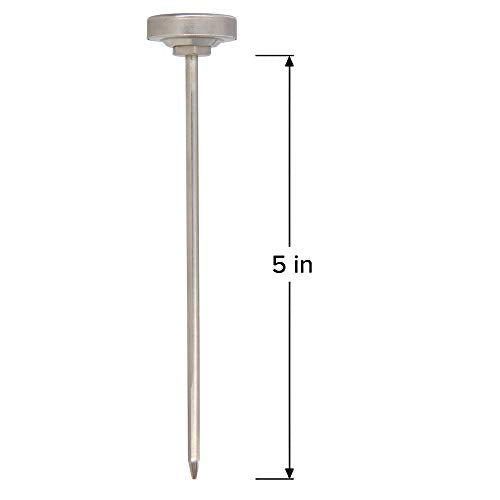 REOTEMP K79-2 Pocket Thermometer, Waterproof, 5" Stem, 1" Dial (-40 to 160 Fahrenheit) - size: -40 to 160 Fahrenheit