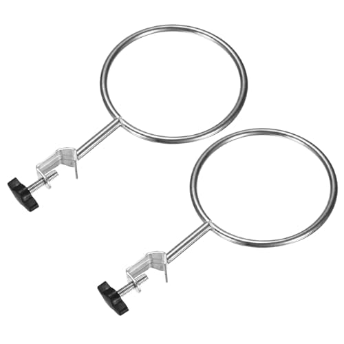 M METERXITY 2-Pack Laboratory Retort Support Ring Clamp 90mm OD Stainless Steel Closed Extension Ring Flask Clamp Burette Stand for Chemistry/Physics Lab Equipment Support Retort Ring - size: 90mm