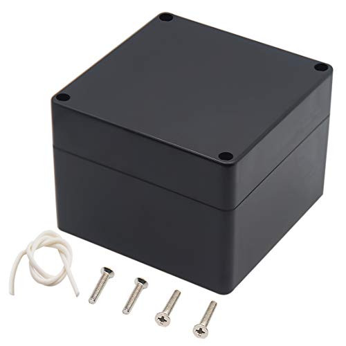 Junction Box, Zulkit Project Box IP65 Waterproof Outdoor Box ABS Plastic Electrical Boxes Electronic Enclosure Black 4.7 x 4.7 x 3.5 inch(120 x 120 x 90 mm)(Pack of 1) - size: 4.7" x 4.7" x 3.5"(Pack of 1)