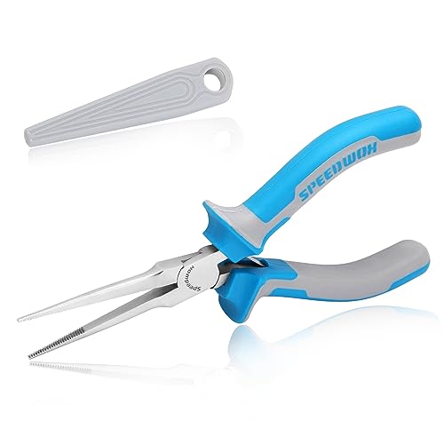 SPEEDWOX Fine Tips Needle Nose Pliers With Serrated Jaw Precision Jaw - style: Upgrade Fine Tips Needle Nose