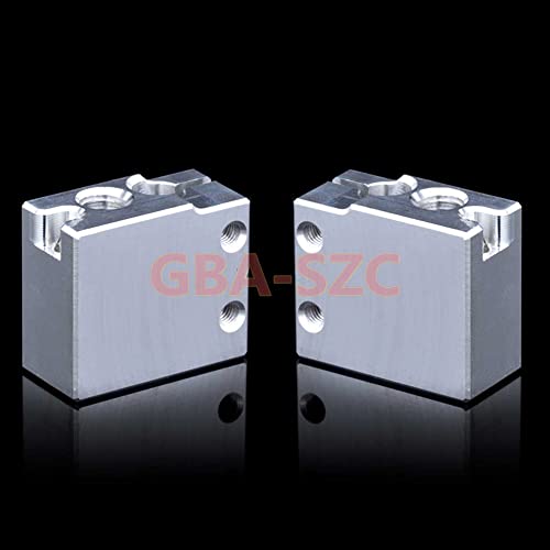 2PCS Volcano Heater Block,Precision Aluminum PT100 Volcano Heating Block with Silicone Sock,for Sidewinder X1 X2,Volcano Hotend, Nozzles, Prusa i3, FLSUN SR - color: Heatblock-Volcano 2PCS