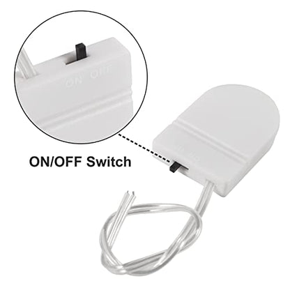 Alinan 5pcs Button Battery Holder Coin Cell Battery Holder with Switch CR2032 1 X 3V Battery Holder Battery Storage Boxes Cover with Wires On ON-Off Switch Socket Container (White) - color: White