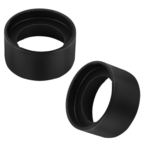 2pcs Industrial Eyepiece Eye Cups, Rubber Binocular Eye Cover Eye Guards Caps Protective Cover Eyepiece Cover Eye Cups Replacement for 32-36mm Flat Angle Stereo Microscopes (Black)