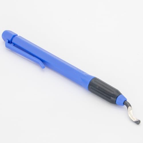 Deburring Tool Set NO2000 with 11 High Speed Steel Swivel Blades, 360 Degree Rotary Head for Metal, Resin, Aluminum, Copper, Plastic, 3D Printing, Brass, PVC Pipes - Ideal for Plumbing - Burr Removal - size: EO2000