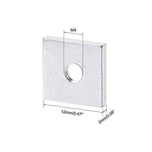 uxcell Square Nuts, M4x12mmx2mm Zinc-Plated Metric Coarse Thread Assortment Kit, 25 Pcs - size: M4x12mmx2mm