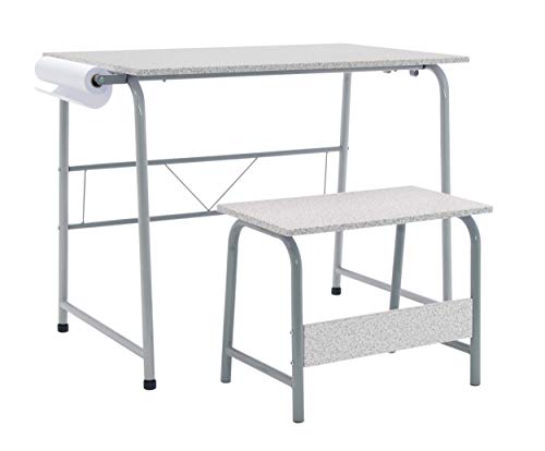 SD Studio Designs Project Center, 55128 Craft Table Play Desk with Bench, Grey, 37.75"W x 21.75"D x 28"H,Grey - color: Grey
