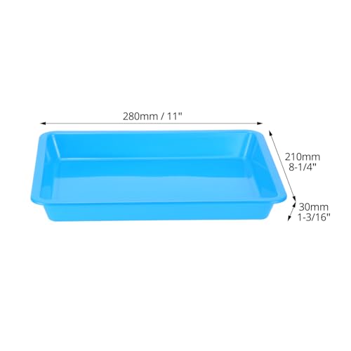 QWORK Activity Plastic Art Trays, 24 Pcs, 11 x 8.66 x 0.98 Inch Stackable Craft Tray, 4 Colors Avaliable