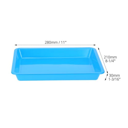 QWORK Activity Plastic Art Trays, 24 Pcs, 11 x 8.66 x 0.98 Inch Stackable Craft Tray, 4 Colors Avaliable