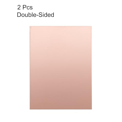uxcell 2pcs 200x150mm Double Sided Copper Clad Laminate PCB Circuit Board FR4 1mm Thickness DIY Prototyping PCB Board - size: 200x150mmx1mm
