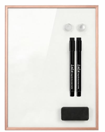 Magnetic Dry Erase Board 12x16 with Foldable Stand, Portable Rose Gold Desktop Whiteboard for Home, Office, School & Kitchen - style: Rose Gold Stand