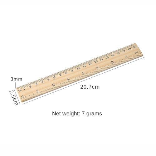 Rulers, 6, 8, 12 inch Wooden Rulers, Pack of 3