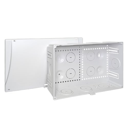 ICC 9-Inch Structured Wiring Media Enclosure with Cover, White, 1-Pack - color: Enclosure, size: 9-inch