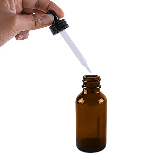 Super Z Outlet 1oz Glass Bottles with Glass Eye Dropper Dispenser for Essential Oils, Kitchen Tools, Chemistry Lab Chemicals, Colognes & Perfumes (6 Pack) (Cobalt Blue) (Brown) - color: Brown