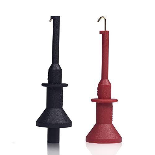 Mini Hook Test Clips, Mini Grabber Test Clips for M4 Plug Test Probe Test Lead Conversion Connection for Push-in Pen Tip - size: M4 PLUG