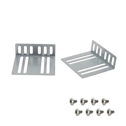 2PCS Double DIN Car Radio Installation Kit, Metal Mounting Brackets with Screws, Professional Automotive Audio Stereo Repair Tool, Universal Vehicle Radio Mounting Set