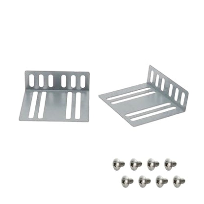 2PCS Double DIN Car Radio Installation Kit, Metal Mounting Brackets with Screws, Professional Automotive Audio Stereo Repair Tool, Universal Vehicle Radio Mounting Set