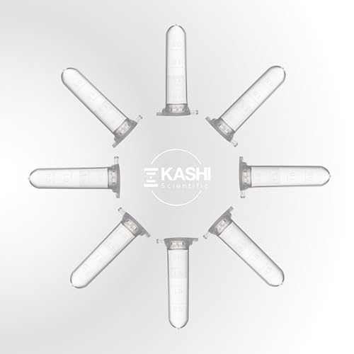 Kashi Scientific 2mL Clear Microcentrifuge Tube with Safe Lock Snap Cap Safety with Graduation, Polypropylene Lab-Grade [2mL Safelock, 500] - size: 2mL, Safelock