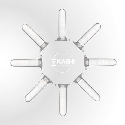 Kashi Scientific 2mL Clear Microcentrifuge Tube with Safe Lock Snap Cap Safety with Graduation, Polypropylene Lab-Grade [2mL Safelock, 500] - size: 2mL, Safelock