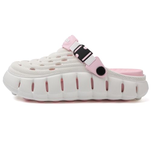 Men's Women's Cloud Clogs, EVA Thick Platform Slip On Non Slip Garden Shoes - color: Pink, size: 8-9 Women/7-8 Men