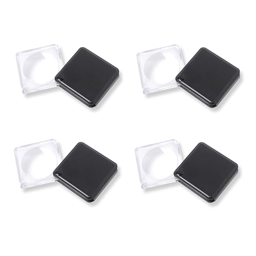 Carson MagniFlip 3x Flip-Open Pocket Magnifiers with Built-In Case - Set of 4 (GN-33MU) - size: Pack of 4