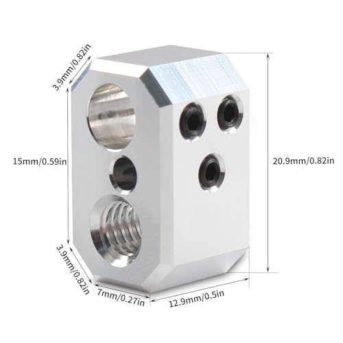FYSETC 3D Printer Accessories - Prusa i3 MK4 Nextruder Heaterblock - Aluminium Block for the Hotend: High Temperature Heating Block Clone for MK4 MK3.9 XL Project Replacement Stock Extruder Part