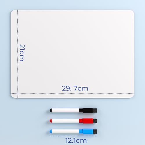 Nicpro Small Dry Erase Lapboard, 2 Pack Small White Board 9''x 12'' Mini White Board Double Sided with 3 Water-Based Pens, Portable Whiteboards for Kids Students Teachers Classroom Homeschool Supplies - color: White, size: 9 x 12 inches