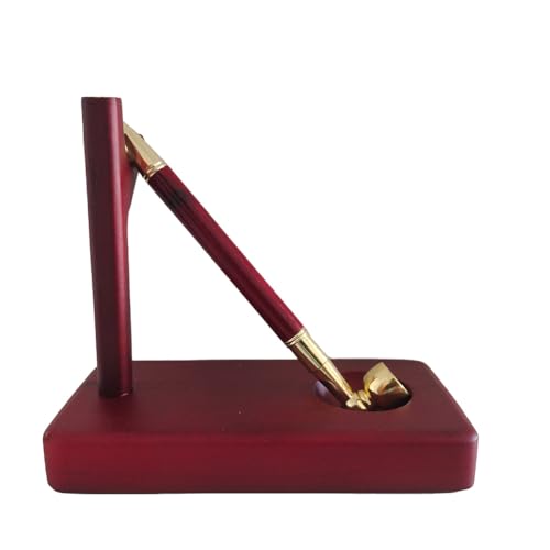 Tom's Wheezes Wooden Tobacco Pipe Stand Holder for Smoking Pipe - Detachable Desktop Decorative Rack Rest for Pipe longer than 5 inches