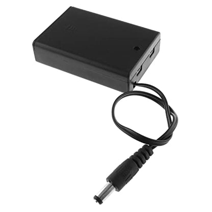 DGZZI AA Battery Holder 3x1.5V 4.5V AA Battery Case Box with DC 5.5x2.1mm Male Connector, On/Off Switch and Cover Battery Storage Case