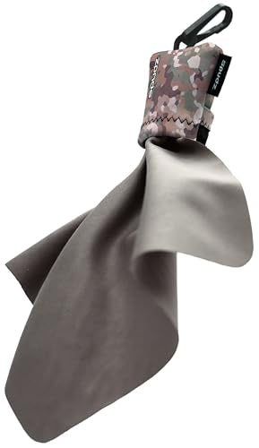 SPUDZ Ultra Microfiber Lens Cleaner with Closeable Bottom – Clip-On Pouch, Washable – for Binoculars, Scopes, Glasses, Screens | Ultra Multi-Camo, 6 x 6 Inch - color: Multi-Camo, size: 6 x 6 Inch