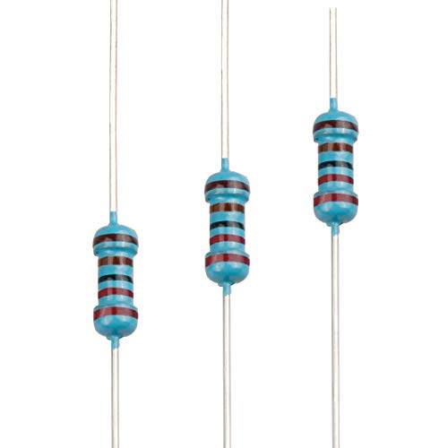 100pcs 2.2K ohm Resistor 1/4w (0.25 Watt) ±1% Tolerance Metal Film Fixed Resistor, Multiple Values of Resistance Optional - size: [E6P007] 2.2K ohm