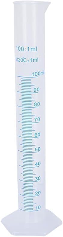 Transparent 100ml Plastic Graduated Cylinder, Measuring Cylinder Set, Science Lab Cylinders, Lab Cylinders Glassware and Labware