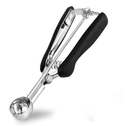 Small Cookie Scoop 2 tsp for Baking, Professional Stainless Steel Mini Ice Cream Scoop 30mm, Cookie Dough Scooper Meatball Scoop, Good Soft Grips, Quick Trigger Release, 10ml (2 Teaspoon) - size: 2 tsp ( 30 mm)