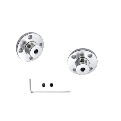 6 Pcs 3mm Aluminium Alloy Couplings, RC Motor Shaft Coupler Flanged Mount for DIY RC Model Motors - size: 3mm