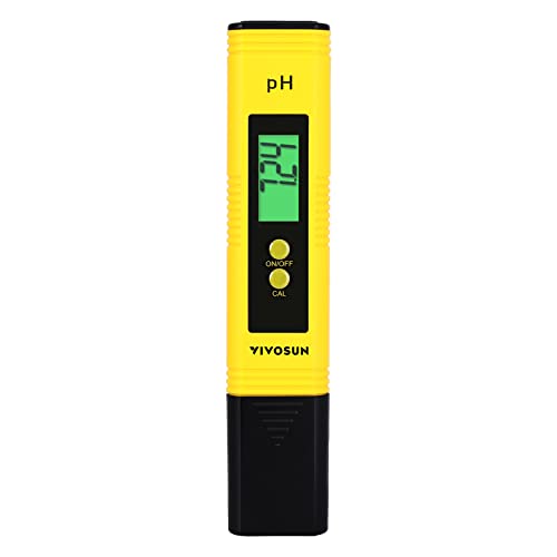 VIVOSUN Digital pH Meter 0.01 Accuracy Pen Tester for Water Hydroponics - color: Yellow