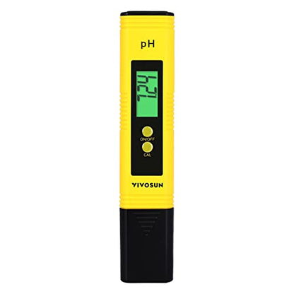 VIVOSUN Digital pH Meter 0.01 Accuracy Pen Tester for Water Hydroponics - color: Yellow