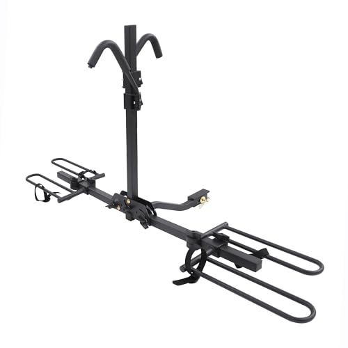 Rockland Foldable 2-Bike Rack, 80 lbs Capacity, Hitch Mount Bike Rack, Fits up to 2.5" Tire Width and 50" Wheelbase, Bike Carrier Rack for 1.25" and 2" Receiver for Cars SUVs Vans RVs - size: 2-Bike Rack+80LBS (50 Wheelbase)