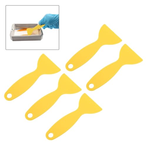 Resin Scraper Set 5 Pack Flexible Rounded Head PVC