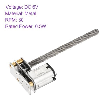 DMiotech 6V 30RPM Rated Torque 12 Output Shaft Length 55mm Micro DC Speed Reduction Motors Mini Metal Gearbox Motor for RC Car Robots Model DIY RC Toys Engine - style: 30RPM
