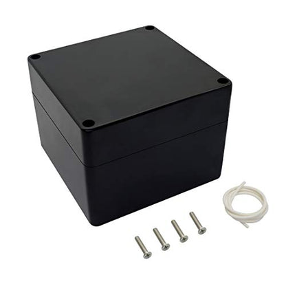 LeMotech ABS Plastic Electrical Project Case Power Junction Box, Project Box Black 4.7" x 4.7" x 3.5" (120 x 120 x 90 mm)(Pack of 1) - color: Black (1 pack), size: 4.7" x 4.7" x 3.5"