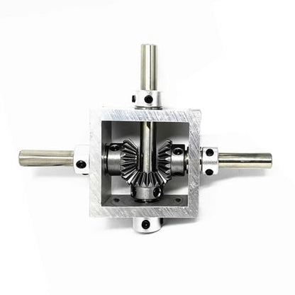 1:1 Right Angle Bevel Gearbox 1 Module 20 Teeth 90° Angle Drive Steering Gear Device Simple Mechanical DIY Module with 6mm Shaft - size: 6mm shaft, style: 2 output shaft