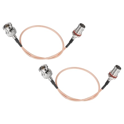 MECCANIXITY 0.98FT 3G-SDI Cable BNC Male to Female 75 Ohm Orange 2Pack - size: 0.98 FT