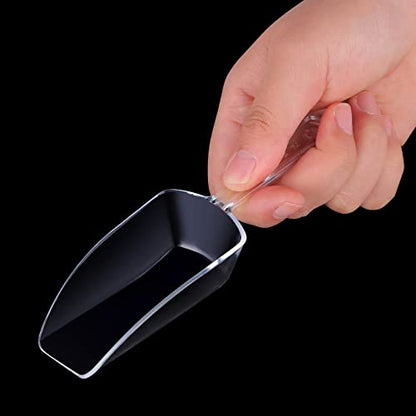 Jinei 24 Pcs 4.3" Clear Plastic Scoops Bulk Multi Purpose - size: 4.3"