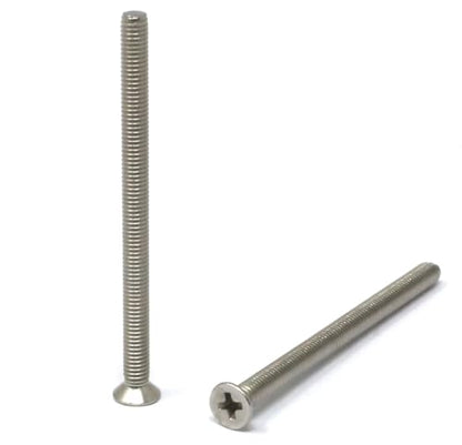 iexcell 100 Pcs M3 x 45mm Thread Pitch 0.5 mm Stainless Steel 304 Phillips Drive Flat Head Countersunk Screws Bolts, Bright Finish - size: M3 x 45mm