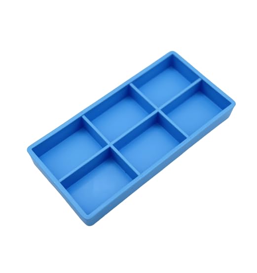 AmeiCan Goods 2/Pcs Dental Autoclavable Cabiet Tay #20 Plastic 6 Compartment Organizer Tray to Organize disc, Wheels, Stones and ect. 8"L x 4"W x 1"H (Blue) - color: Blue