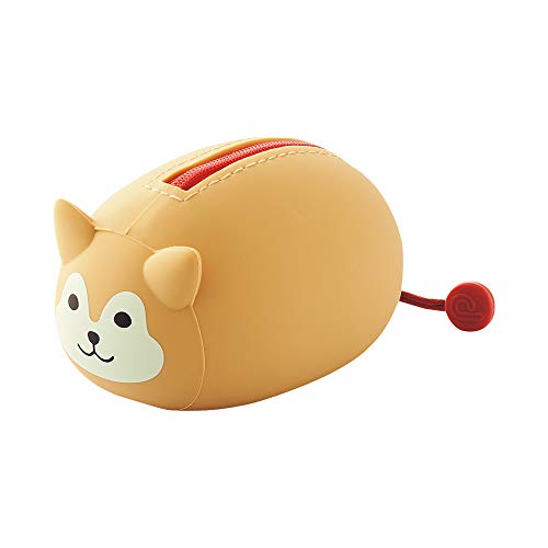 LIHIT LAB PuniLabo Mini Zipper Pouch, Horizontal, 2.2" x 2.7", Shiba Dog (A7780-2) - color: Shiba Dog, size: 2.2" × 2.7"