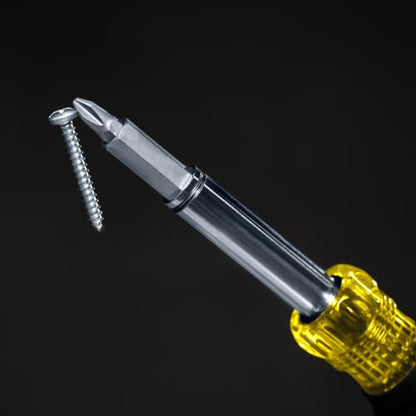 Klein Tools 32500MAG Magnetic Multi-Bit Screwdriver / Nut Driver, 11-in-1 Multi Tool with 8 Bits, 3 Nut Driver Sizes, Cushion Grip Handle - style: Magnetic 11-in-1
